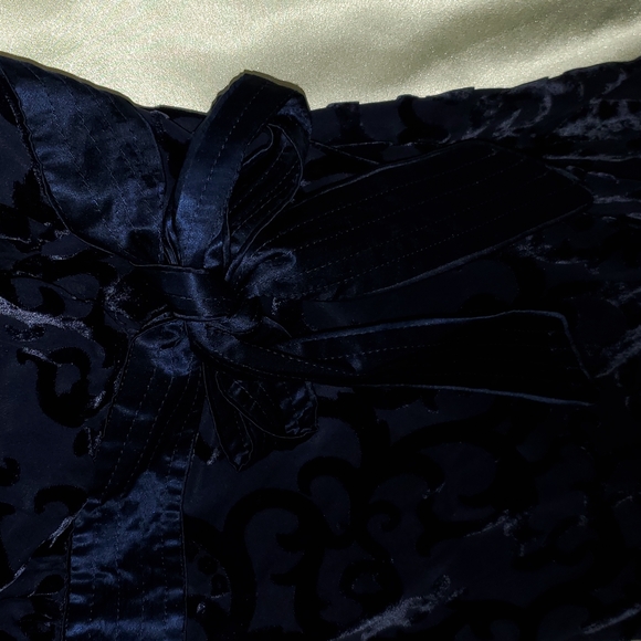 Bebe Blue Crisscross Back Velvet Dress - Picture 6 of 8